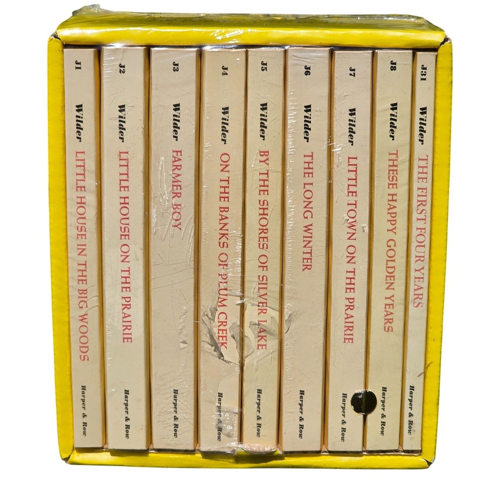 Vintage Little House on the Prairie 9 Book Box Set Sealed Laura Ingalls Wilder